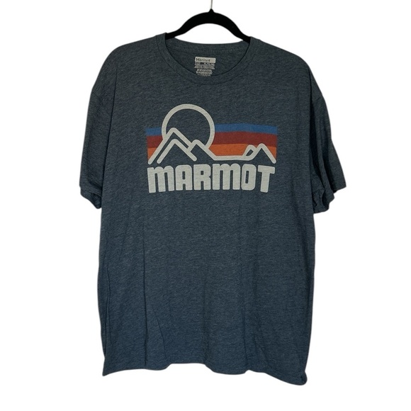 Marmot Other - Marmot Gray Short Sleeve Tee Adventure Graphic Sz XL